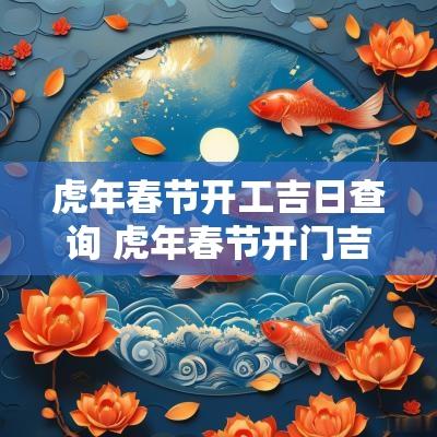 蛇年春节开工吉日查询 蛇年春节开门吉日查询大全