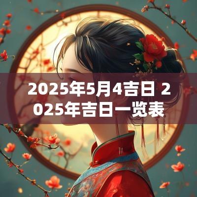 2025年5月4吉日 2025年吉日一览表