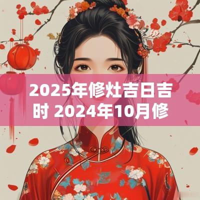 2025年修灶吉日吉时 2025年10月修灶最佳吉日一览表