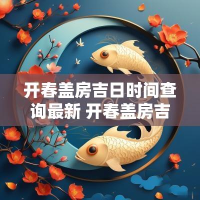 开春盖房吉日时间查询最新 开春盖房吉日查询大全表