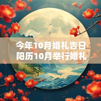 今年10月婚礼吉日 阳历10月举行婚礼吉日