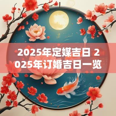 2025年定媒吉日 2025年订婚吉日一览表