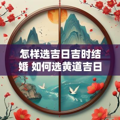 怎样选吉日吉时结婚 如何选黄道吉日结婚吉日