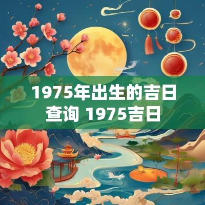 1975年出生的吉日查询 1975吉日