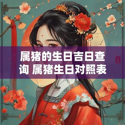 属猪的生日吉日查询 属猪生日对照表