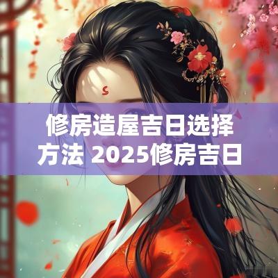 修房造屋吉日选择方法 2025修房吉日查询