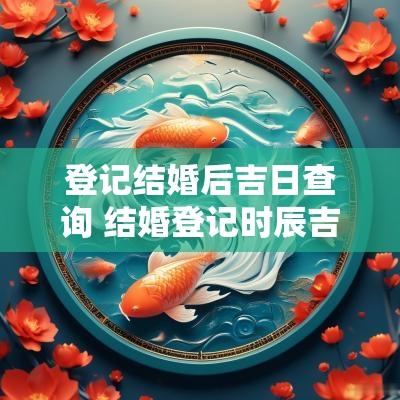登记结婚后吉日查询 结婚登记时辰吉时怎么看