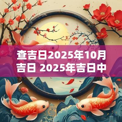 查吉日2025年10月吉日 2025年吉日中的吉日