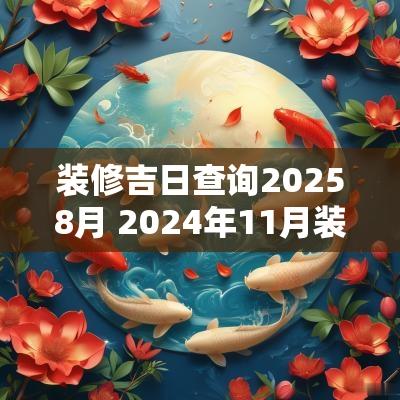 装修吉日查询20258月 2025年11月装修吉日