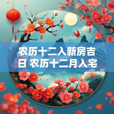 农历十二入新房吉日 农历十二月入宅吉日一览表
