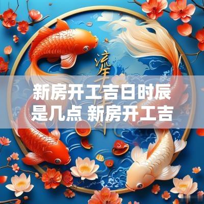 新房开工吉日时辰是几点 新房开工吉时一般几点几分