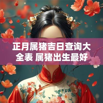 正月属猪吉日查询大全表 属猪出生最好六个吉日