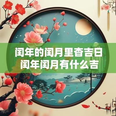 闰年的闰月里杳吉日 闰年闰月有什么吉日