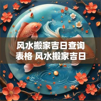风水搬家吉日查询表格 风水搬家吉日查询表格下载