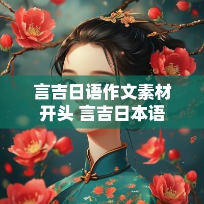言吉日语作文素材开头 言吉日本语