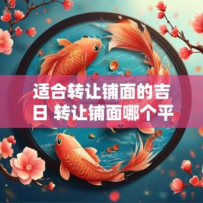 适合转让铺面的吉日 转让铺面哪个平台最好