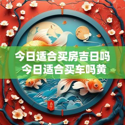 今日适合买房吉日吗 今日适合买车吗黄道吉日