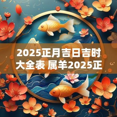 2025正月吉日吉时大全表 属羊2025正月开业吉日