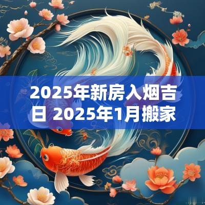 2025年新房入烟吉日 2025年1月搬家吉日