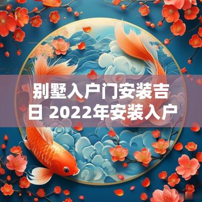 别墅入户门安装吉日 2025年安装入户门吉日