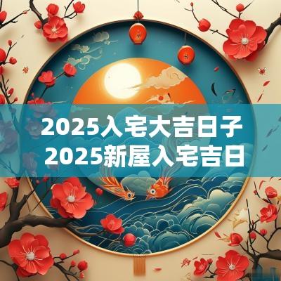 2025入宅大吉日子 2025新屋入宅吉日