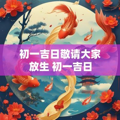 初一吉日敬请大家放生 初一吉日