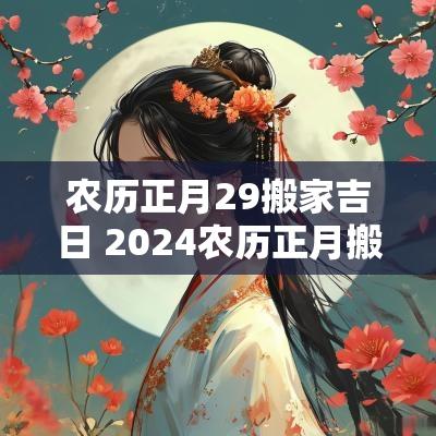 农历正月29搬家吉日 2025农历正月搬家吉日一览表