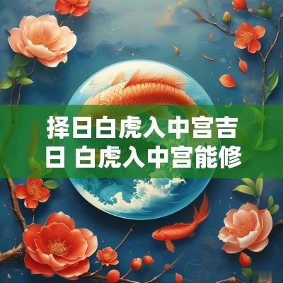择日白虎入中宫吉日 白虎入中宫能修房吗