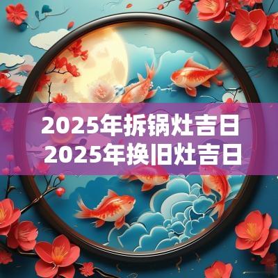 2025年拆锅灶吉日 2025年换旧灶吉日