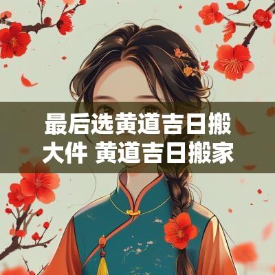 最后选黄道吉日搬大件 黄道吉日搬家开火做饭