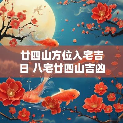 廿四山方位入宅吉日 八宅廿四山吉凶方位图解