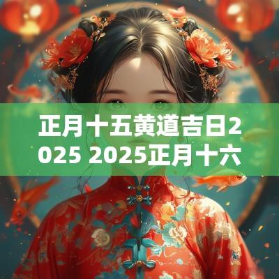 正月十五黄道吉日2025 2025正月十六黄道吉日