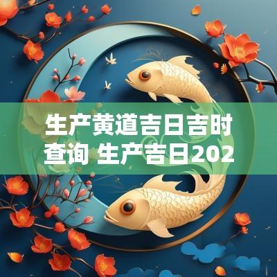 生产黄道吉日吉时查询 生产吉日2025
