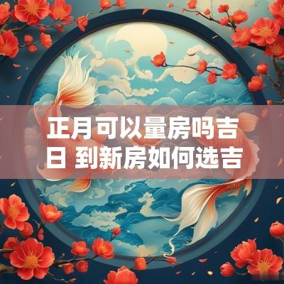 正月可以量房吗吉日 到新房如何选吉日和时辰