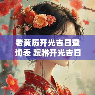 老黄历开光吉日查询表 貔貅开光吉日吉时查询