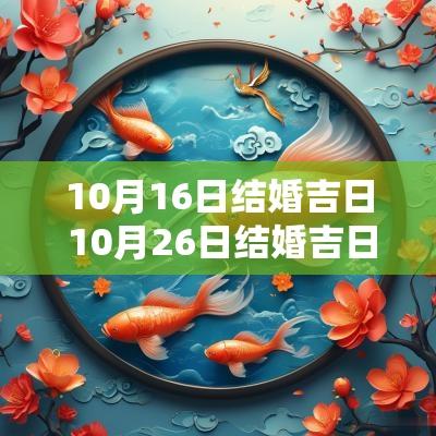 10月16日结婚吉日 10月26日结婚吉日