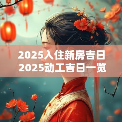 2025入住新房吉日 2025动工吉日一览