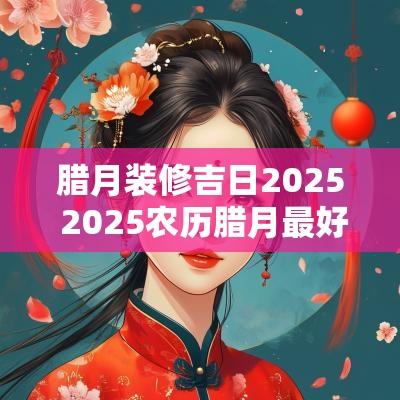 腊月装修吉日2025 2025农历腊月最好的吉日