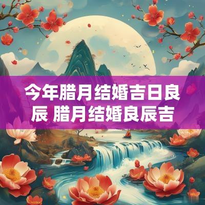 今年腊月结婚吉日良辰 腊月结婚良辰吉日一览表