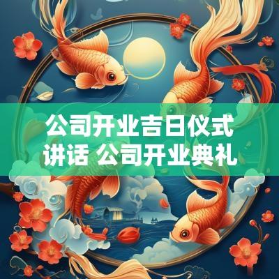公司开业吉日仪式讲话 公司开业典礼简短讲话