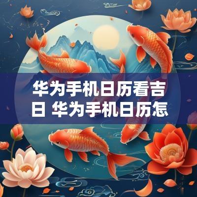 华为手机日历看吉日 华为手机日历怎么查看吉日