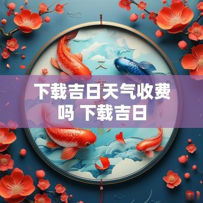 下载吉日天气收费吗 下载吉日
