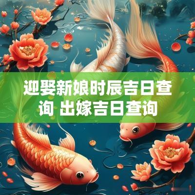 迎娶新娘时辰吉日查询 出嫁吉日查询
