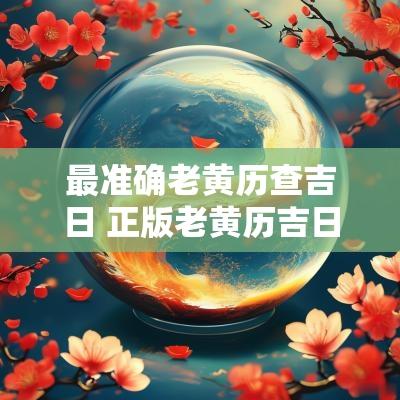 最准确老黄历查吉日 正版老黄历吉日吉时