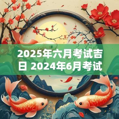 2025年六月考试吉日 2025年6月考试日期