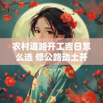 农村道路开工吉日怎么选 修公路动土开工吉日吉时