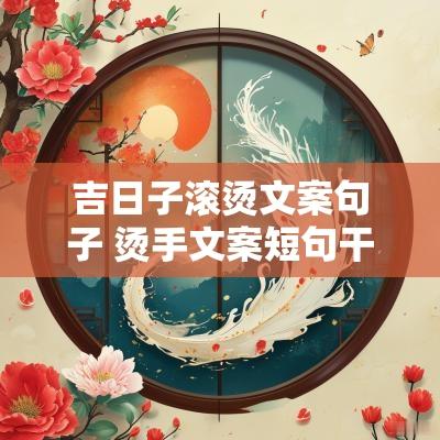 吉日子滚烫文案句子 烫手文案短句干净