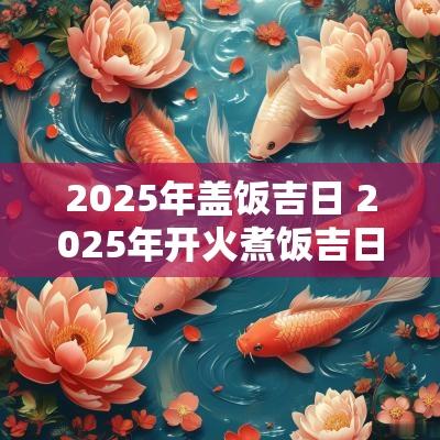 2025年盖饭吉日 2025年开火煮饭吉日
