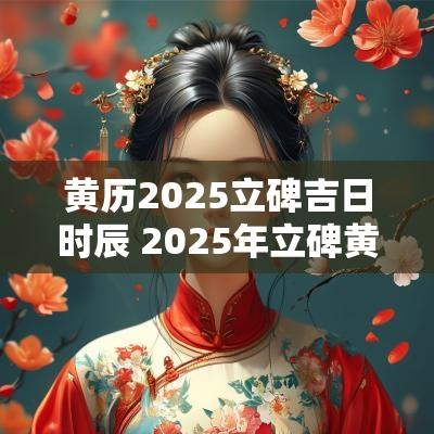 黄历2025立碑吉日时辰 2025年立碑黄道吉日一览表