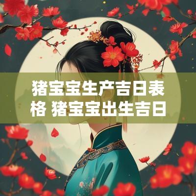 猪宝宝生产吉日表格 猪宝宝出生吉日